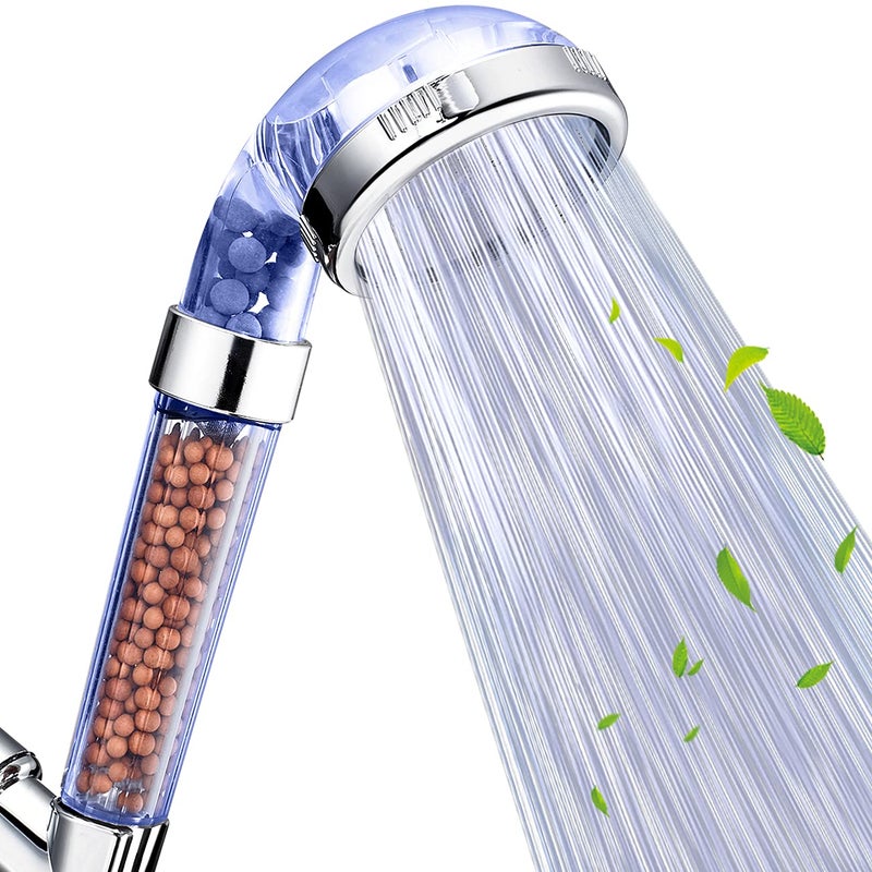 NOSAME Shower Head, Filter Filtration High Pressure Water Saving 3 Mode Function Spray Handheld Showerheads for Dry Skin & Hair - Image 1